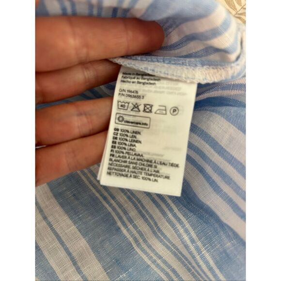 NWOT H&M x Lemlem by Liya Kebede linen striped shirt dress, $180 Large - Picture 8 of 9